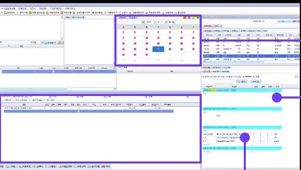 스마트NC 진료실 화면 — 미니 달력·처방 입력·이미지 비교
